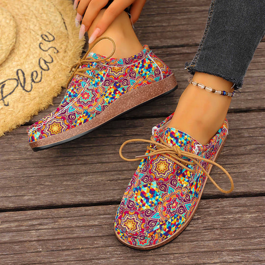 Damen modische und komfortable Sneaker mit buntem Design R&B