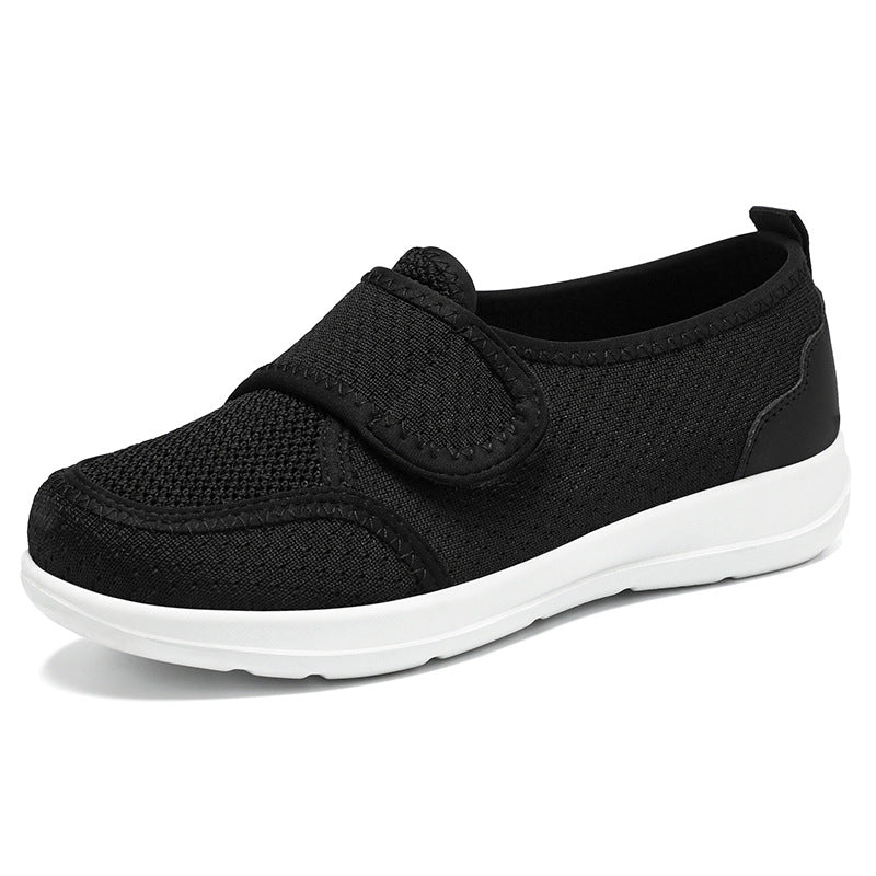 Damen Atmungsaktive Slip-On Freizeitschuhe mit verstellbarem Klettverschluss R&B