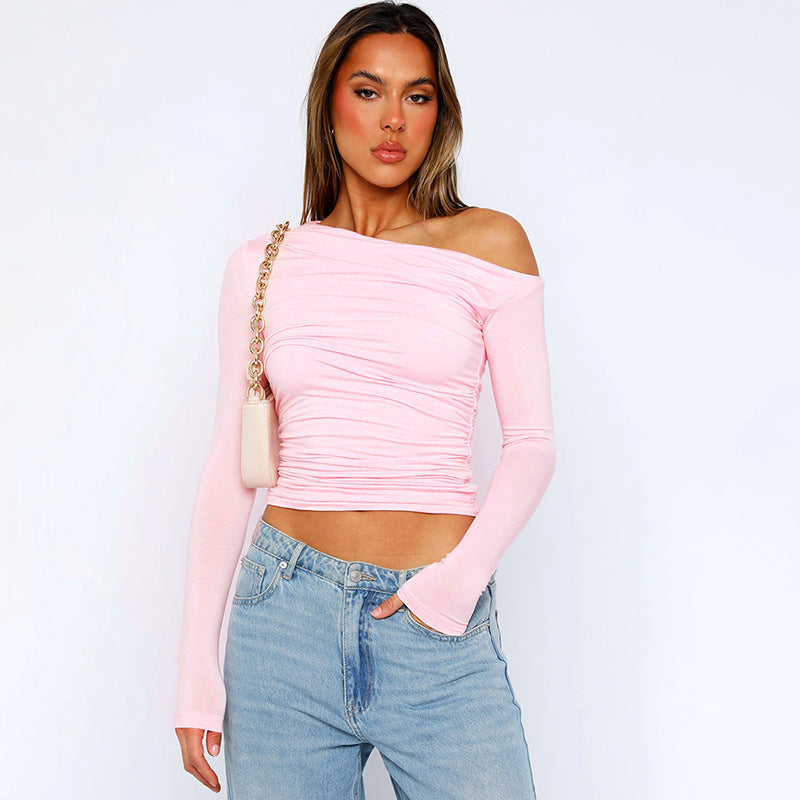 Damen asymmetrisches Langarmoberteil R&B