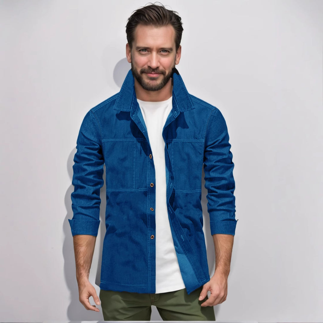 Herren lässige Utility-Jacke mit praktischen Taschen und stylischem Schnitt R&B