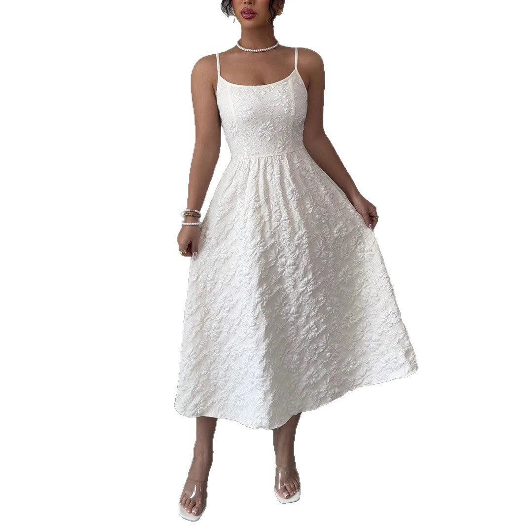 Damen Midikleid mit zarter Blumenstickerei R&B