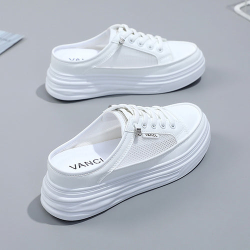Damen lässige Sneaker mit atmungsaktivem Mesh-Obermaterial und dämpfender Sohle R&B