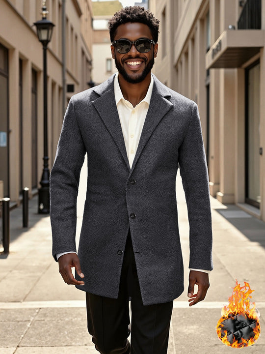 Herren eleganter und modischer Langmantel R&B