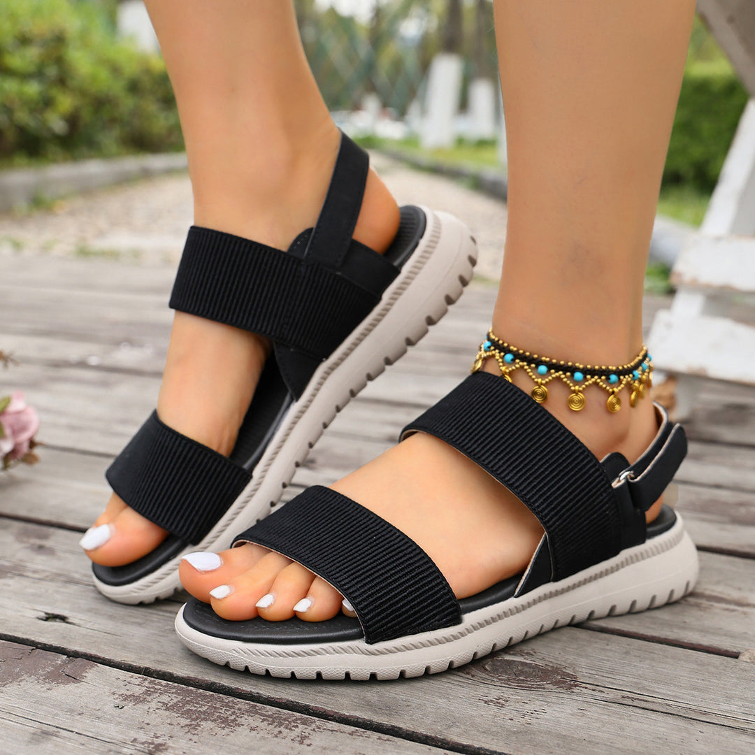 Damen Sportliche Sandalen mit verstellbaren Riemen und rutschfester Sohle R&B