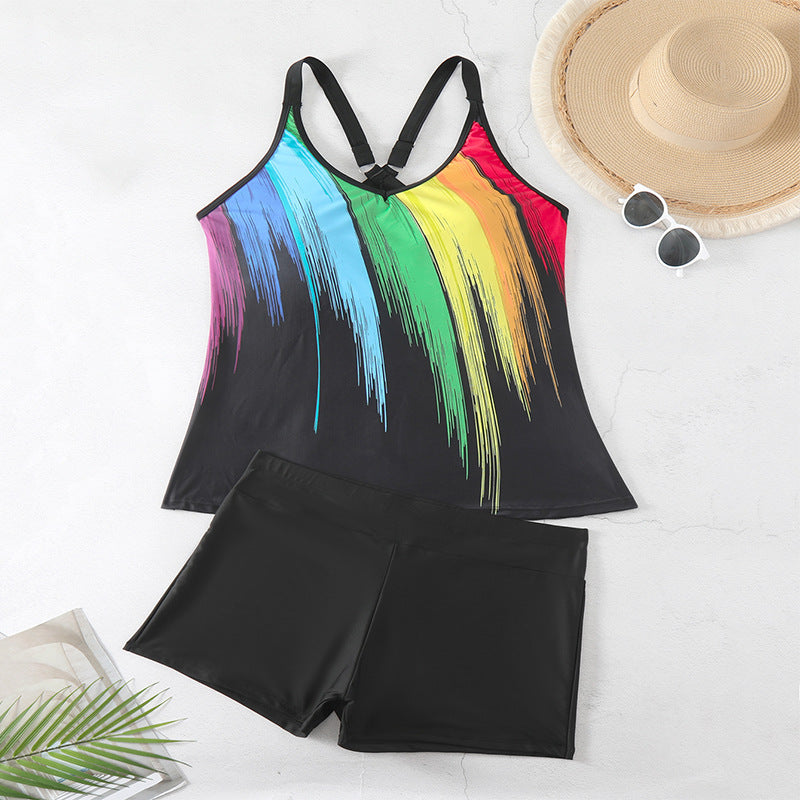 Damen Sportliches Tankini-Set mit stylishen Trägern und modischem Schnitt R&B