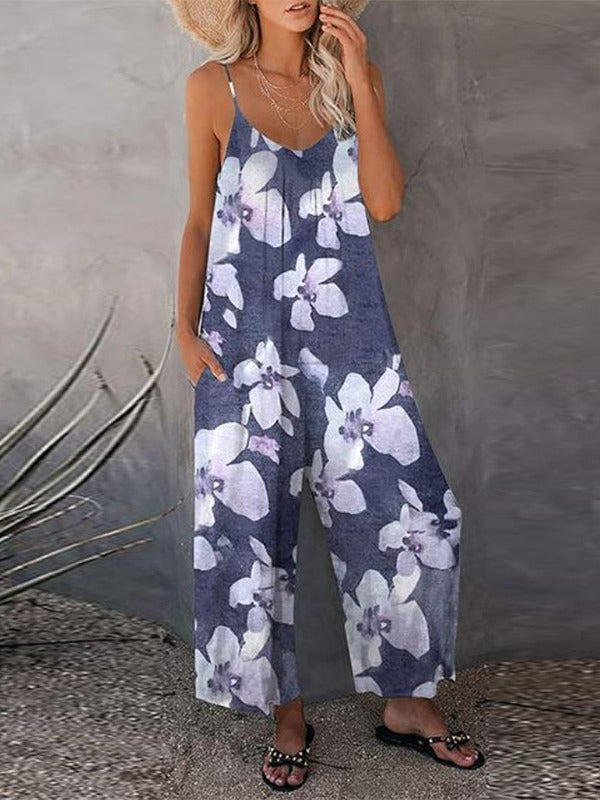Damen Jumpsuit mit lässigem Schnitt und verstellbaren Trägern R&B