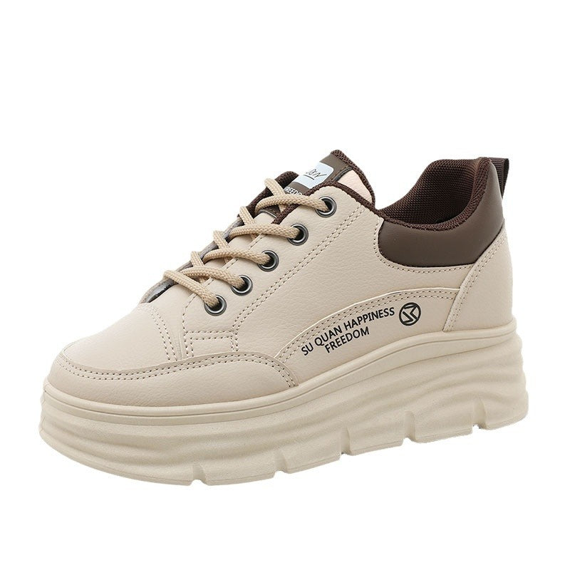 Damen modische Plateausneaker mit verstärktem Sohlenprofil und atmungsaktiver Oberflächenstruktur R&B