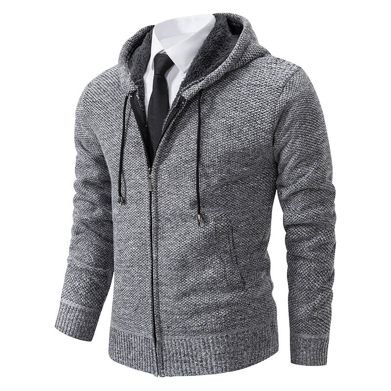Herren Strickjacke mit modernem Schnitt und praktischem Reißverschluss R&B
