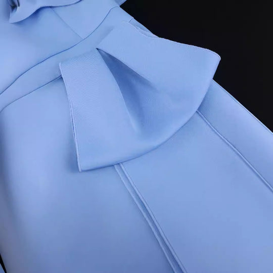 Damen Elegantes Off-Shoulder Kleid mit dekorativem Rüschensaum und asymmetrischem Detail R&B