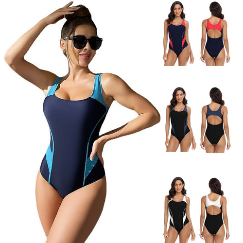 Damen Sportlicher Einteiler Badeanzug mit ergonomischem Schnitt R&B