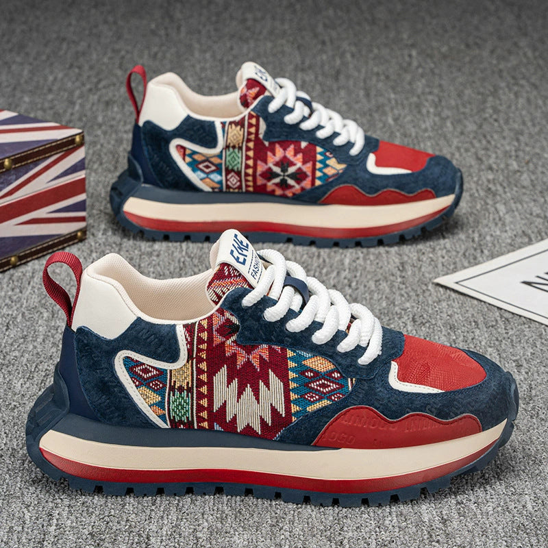 Damen Modische Sneakers mit vielfältigem Ethno-Muster und strapazierfähiger Sohle