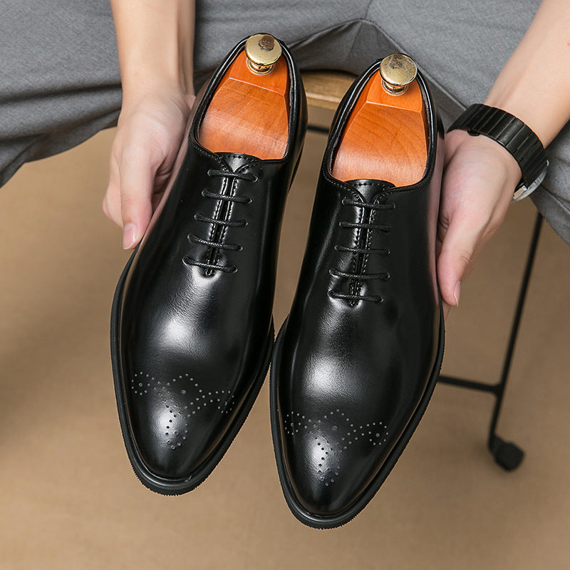 Herren elegante Schnürschuhe aus hochwertigem Leder mit modischem Design R&B