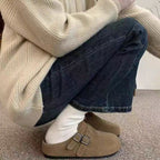 Damen Bequeme Clogs mit modischem Kettenverschluss