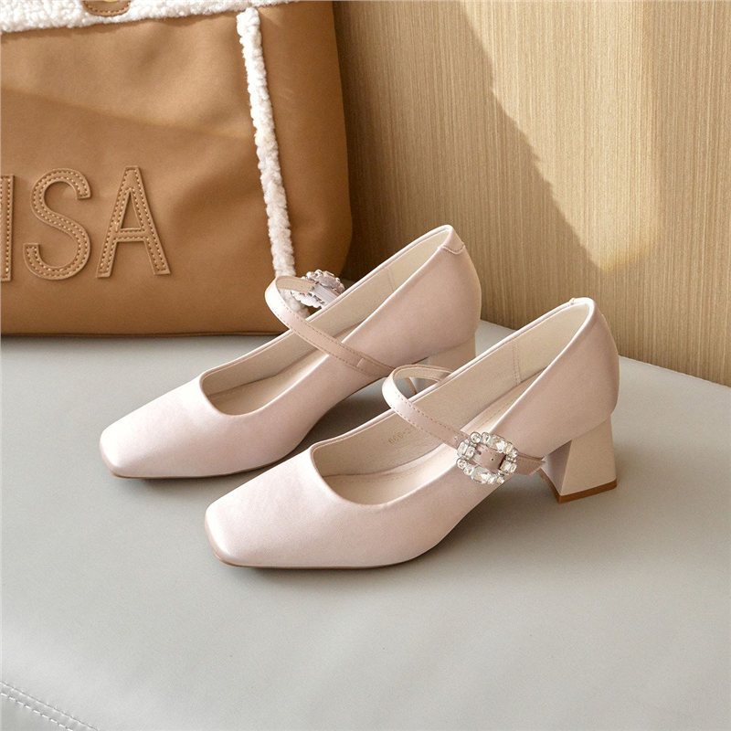 Damen elegante Ballerinas mit Schmuckdetail R&B
