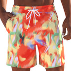 Herren Badeshorts mit animalischem Muster und elastischem Bund