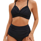 Damen Hochgeschnittener Bikini mit raffiniertem Wickel-Design R&B