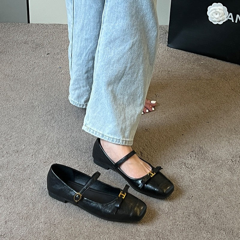 Damen Ballerinas mit elegantem Riemchen und modischem Schleifendetail R&B