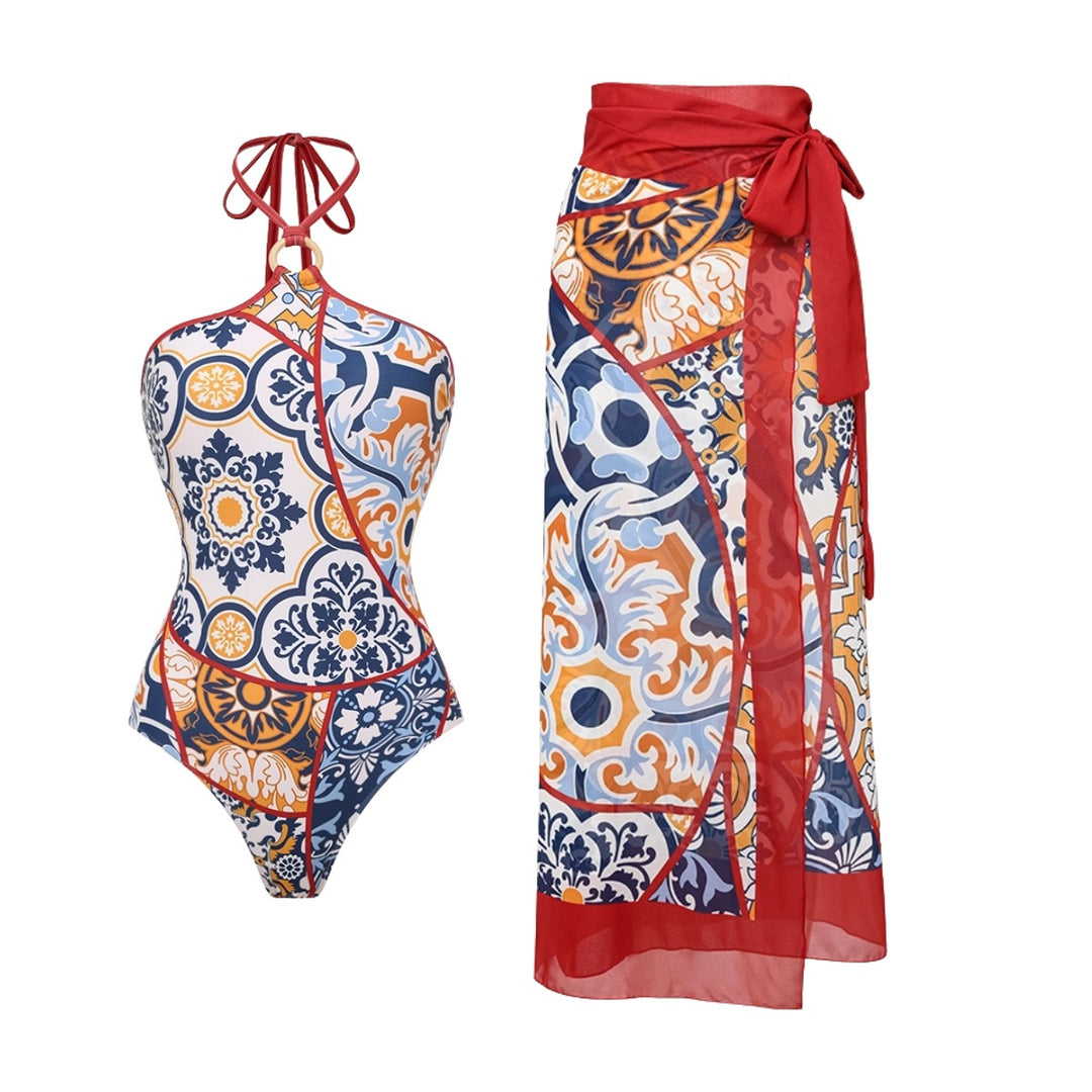 Damen Badeanzug mit eleganter Wickelhose R&B