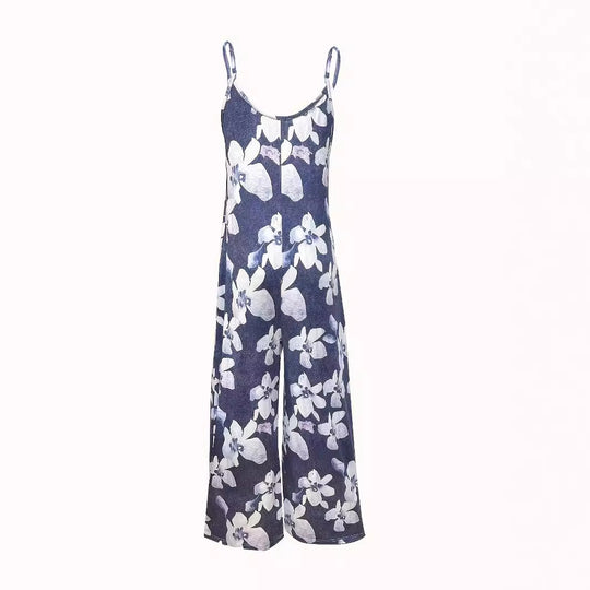 Damen Luftiger Sommeroverall mit breiten Beinen und praktischen Taschen R&B