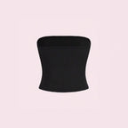 Damen Bandeau-Top mit romantischem Herzmotiv und Schleifendruck R&B