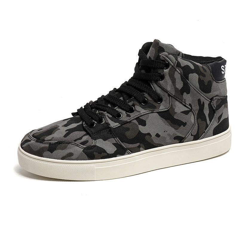 Damen High-Top Sneakers mit modernem Camouflage-Design und gepolsterter Knöchelstütze R&B