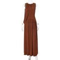 Damen Langes Kleid mit asymmetrischem Schnitt und raffiniertem Drapierungselement R&B