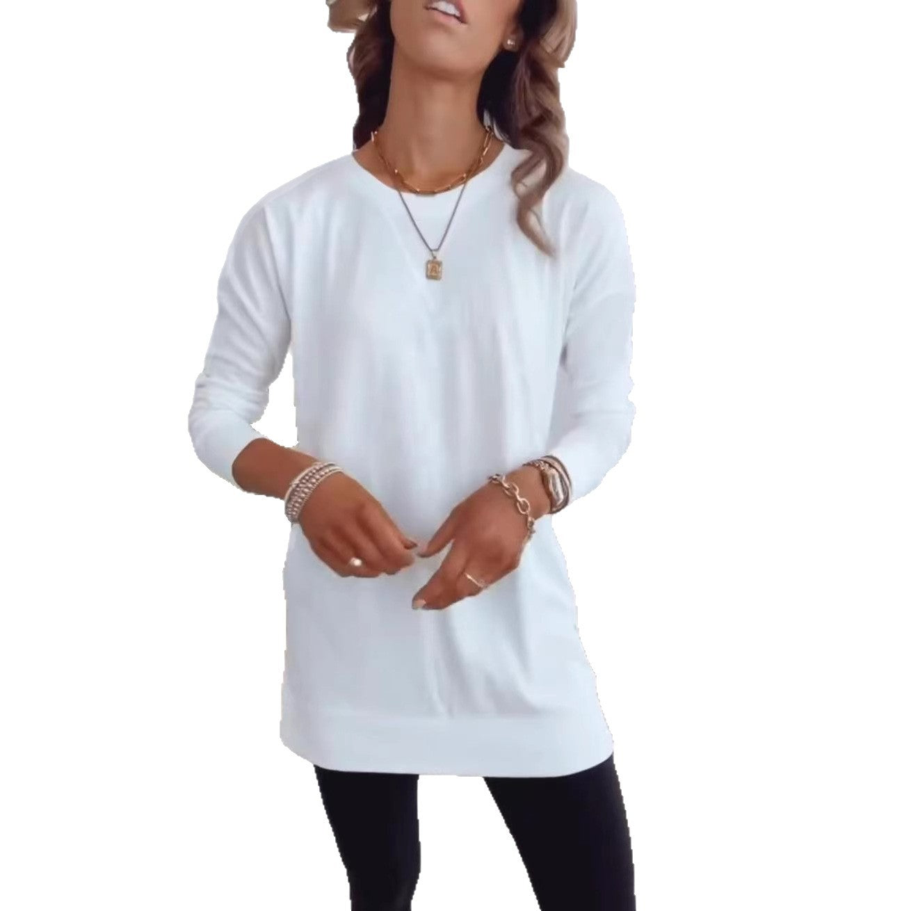 Damen Langarmshirt aus atmungsaktiver Baumwolle R&B