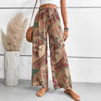 Damen Weite Hosen mit paisley Muster R&B