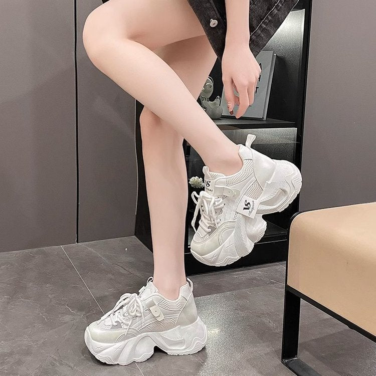 Damen Trendige Chunky Sneakers mit atmungsaktivem Mesh-Obermaterial und innovativem Sohlenprofil R&B