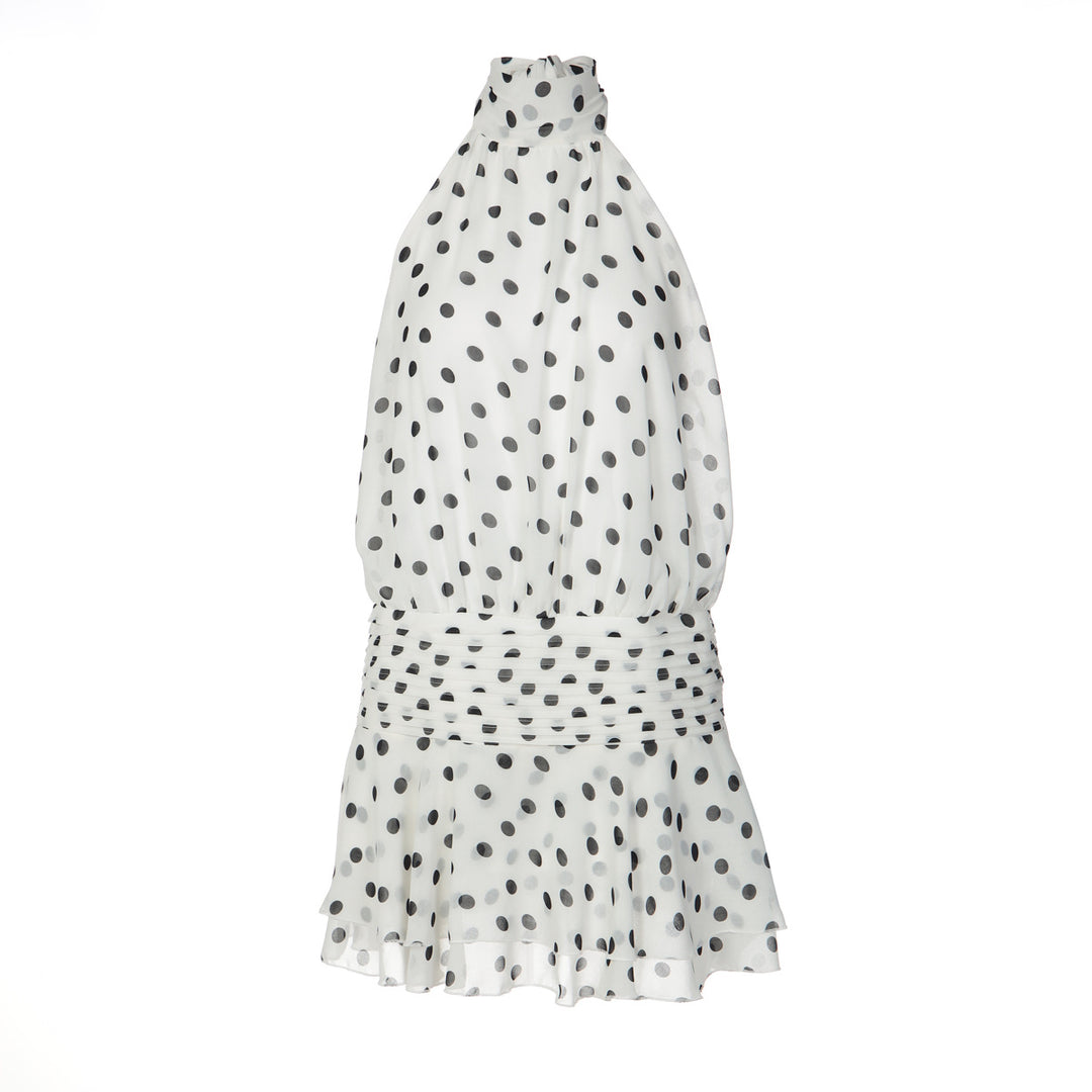 Damen Halterkleid mit verspieltem Punkten R&B