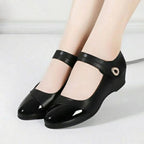 Damen Ballerinas mit modischem Riemen und eleganter Schuhspitze R&B