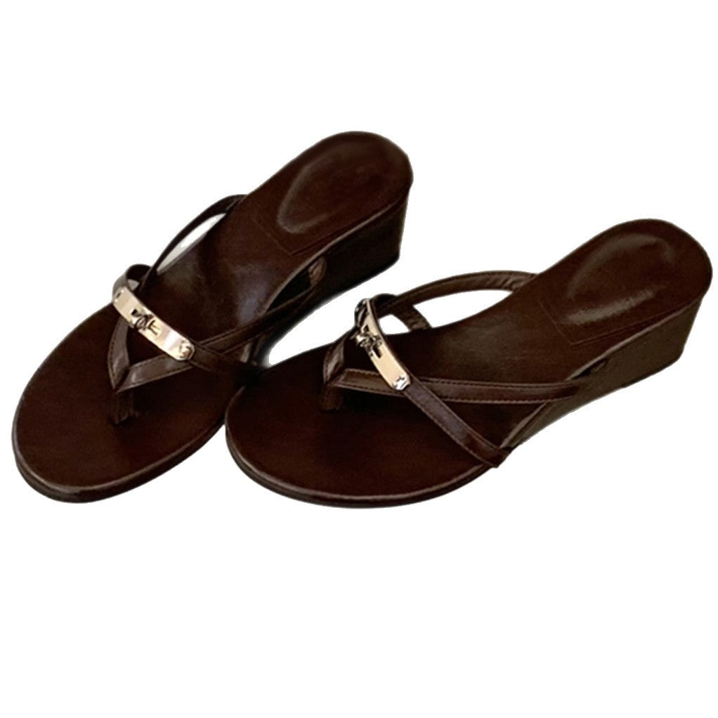 Damen Elegante Wedge-Sandalen mit modischem Riemchen-Design R&B