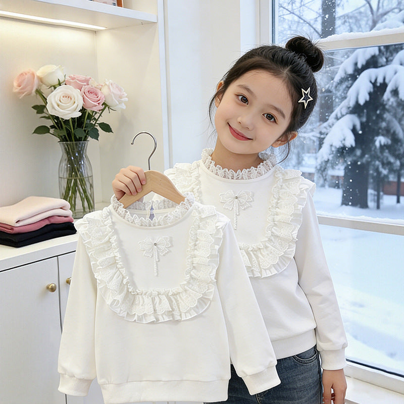 Mädchen Sweatshirt mit Rüschendetails R&B
