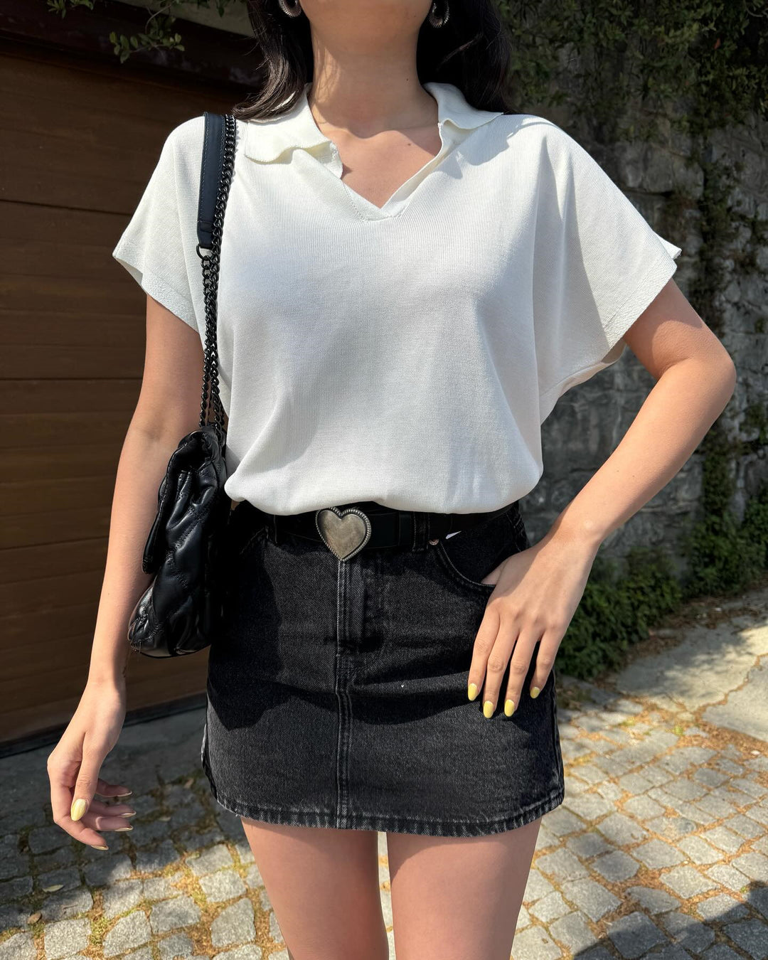 Damen modisches Poloshirt mit lässigem Schnitt R&B