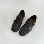 Damen Elegante Schnürschuhe mit doppeltem Riemen und feinem Brogue-Muster R&B