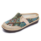 Damen Gemütliche Clogs mit elegantem Ethnomuster R&B