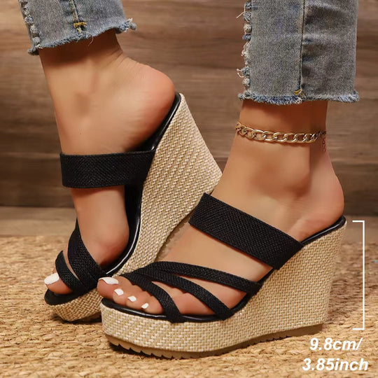 Damen Wedge-Sandalen mit elegantem Riemchen-Design R&B
