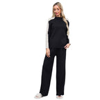 Damen modisches Freizeit-Loungewear-Set mit modernen Kontrastdetails R&B