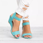 Damen Wedge-Sandalen mit verstellbaren Riemen und rutschfester Sohle R&B