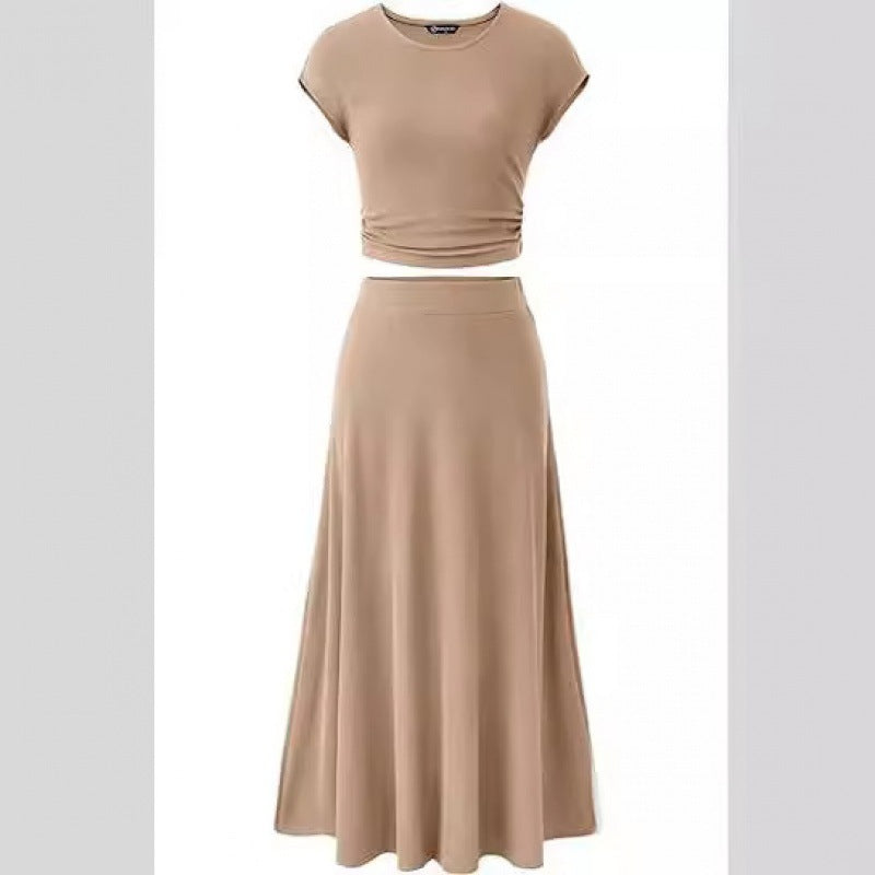 Damen Elegantes Maxikleid mit tailliertem Oberteil und fließendem Rock R&B