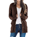 Damen Strickjacke mit Zopfmuster und praktischen Taschen R&B