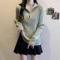 Damen Pullover mit Stehkragen und Reißverschluss