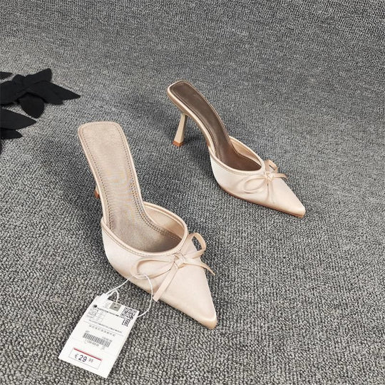 Damen Slingback High Heels mit zarter Schleifenverzierung R&B