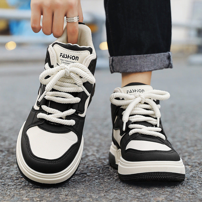 Damen sportliche High-Top Sneakers mit atmungsaktiver Oberfläche und stoßdämpfender Sohle R&B