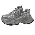 Damen Chunky Sneakers mit atmungsaktivem Mesh-Obermaterial und gepolsterter Sohle R&B