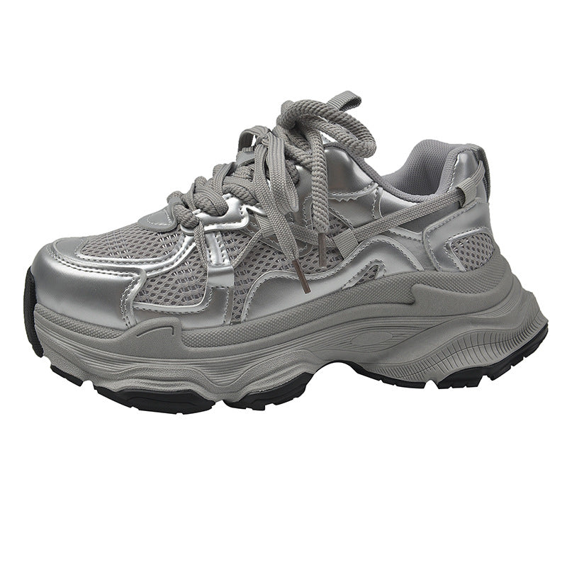 Damen Chunky Sneakers mit atmungsaktivem Mesh-Obermaterial und gepolsterter Sohle R&B