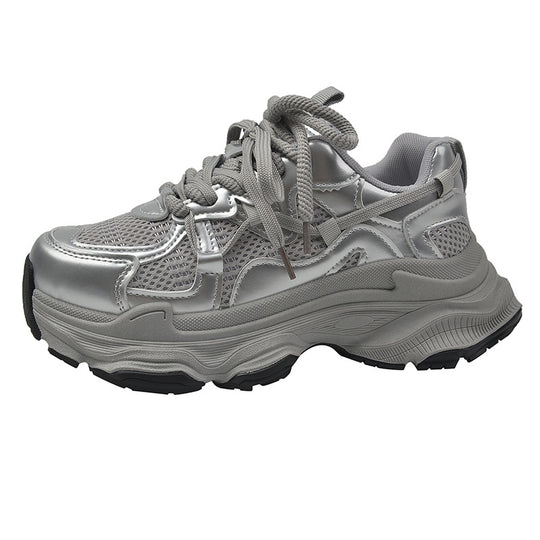 Damen Chunky Sneakers mit atmungsaktivem Mesh-Obermaterial und gepolsterter Sohle R&B