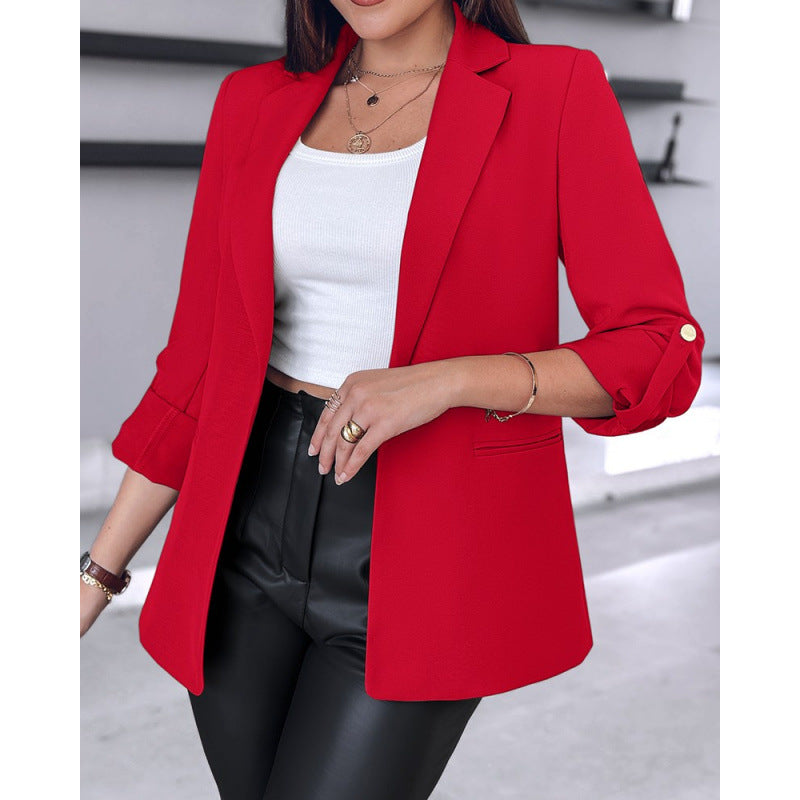 Damen Tailored Blazer mit hochmodischem Schnitt und asymmetrischen Ärmeln R&B