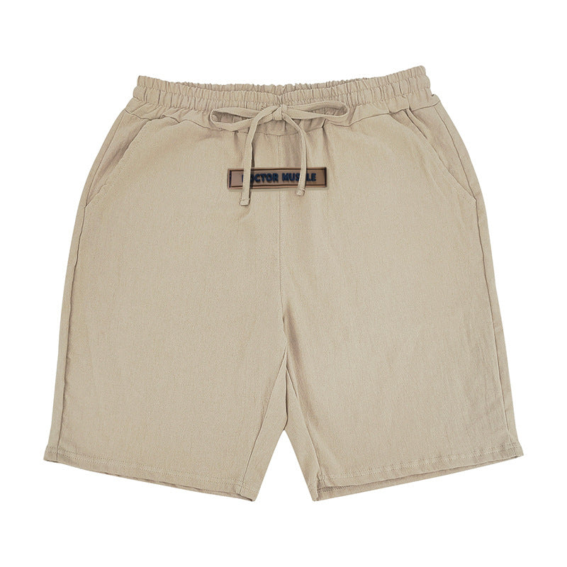 Herren lässige Strandshorts mit elastischem Bund und verstellbarem Kordelzug R&B