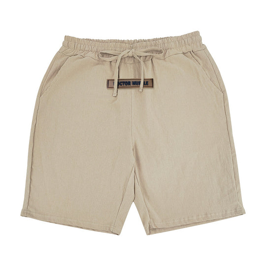 Herren lässige Strandshorts mit elastischem Bund und verstellbarem Kordelzug R&B